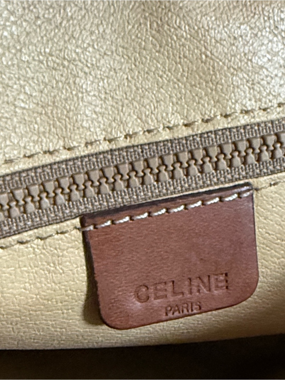 Celine Macadam Clutch Bag Vintage Brown PVC Leather Large Pouch - Picture 13 of 15